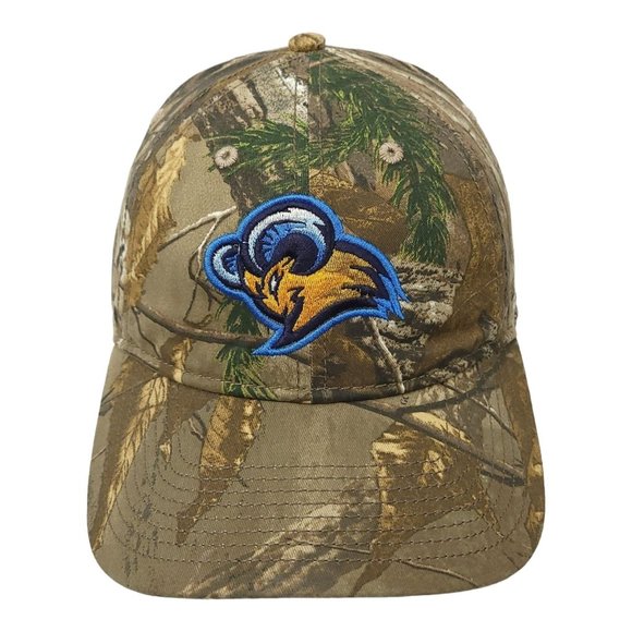 Rams Patch Logo Camo Truck Strap Cap Trucker Baseball Hat Cotton The Game - Picture 1 of 12